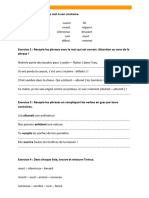 Exercice Synomyme Et Antonyme