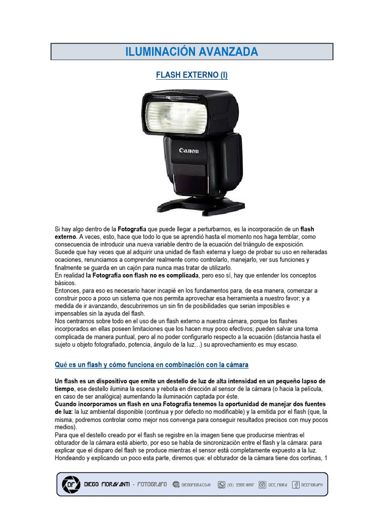 Fotografia - Uso Del Flash Externo, Introducción | PDF | Flash ...