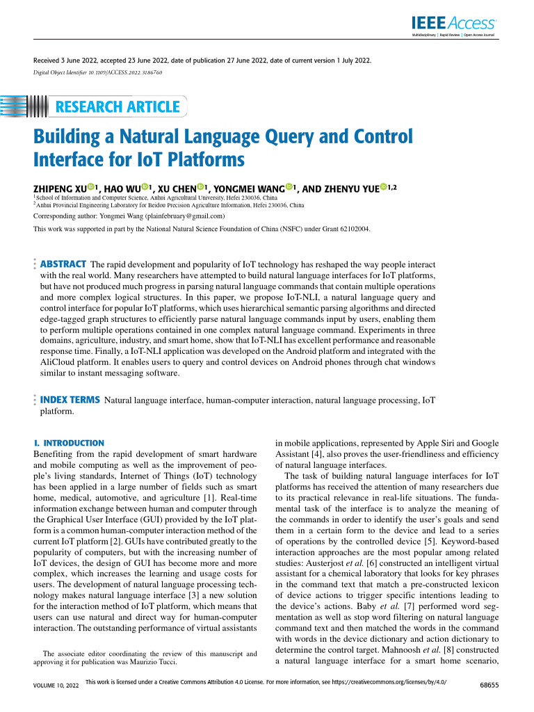 Building A Natural Language Query and Control Interface For IoT ...