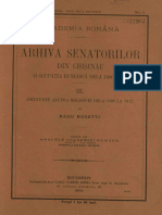 Arhiva Senatorilor Din Chisinau - Part 3 - Rosetti Radu - Bucuresti - 1909