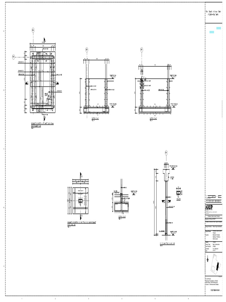 Flst bb r 100 1 r c details basement foundation lift shaft slab