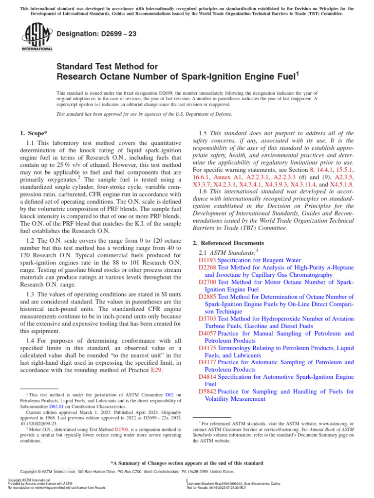 Astm D2699 PDF