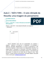 Aula 2 - 18 - 01 - 1995 - O Solo Nômade Da Filosofia - Uma Imagem Do Pensamento