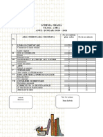 schema orara clasa  a III a