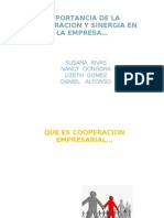 Import An CIA de La Cooperacion y Sinergia en La Empresa