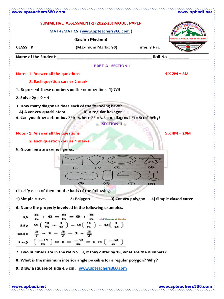 8th Maths S.a-1 New | PDF