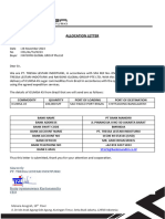 Allocation Letter