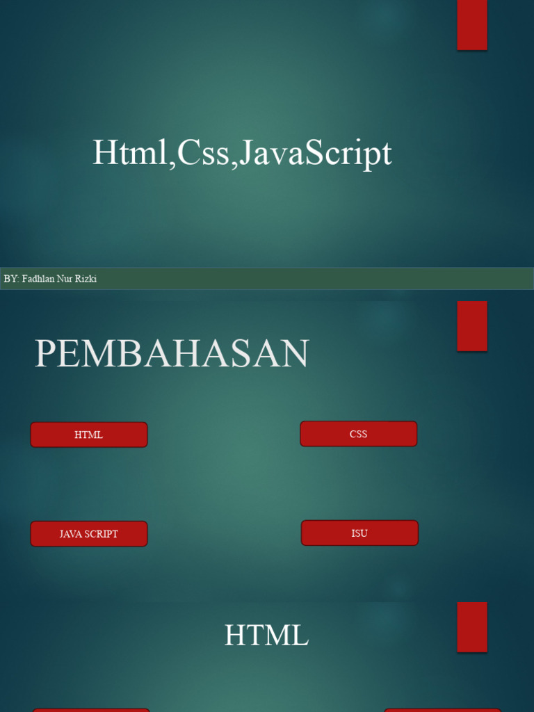 HTML, CSS, Java Script | PDF