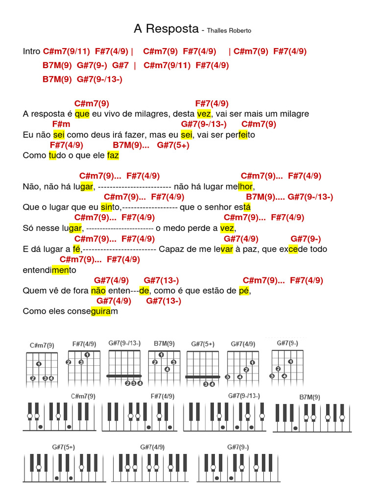 Letra da Música 