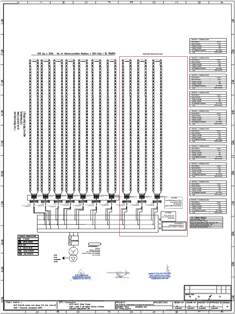 2. STRING LAYOUT UNIT 1-Model | PDF | Power Inverter | Solar Power