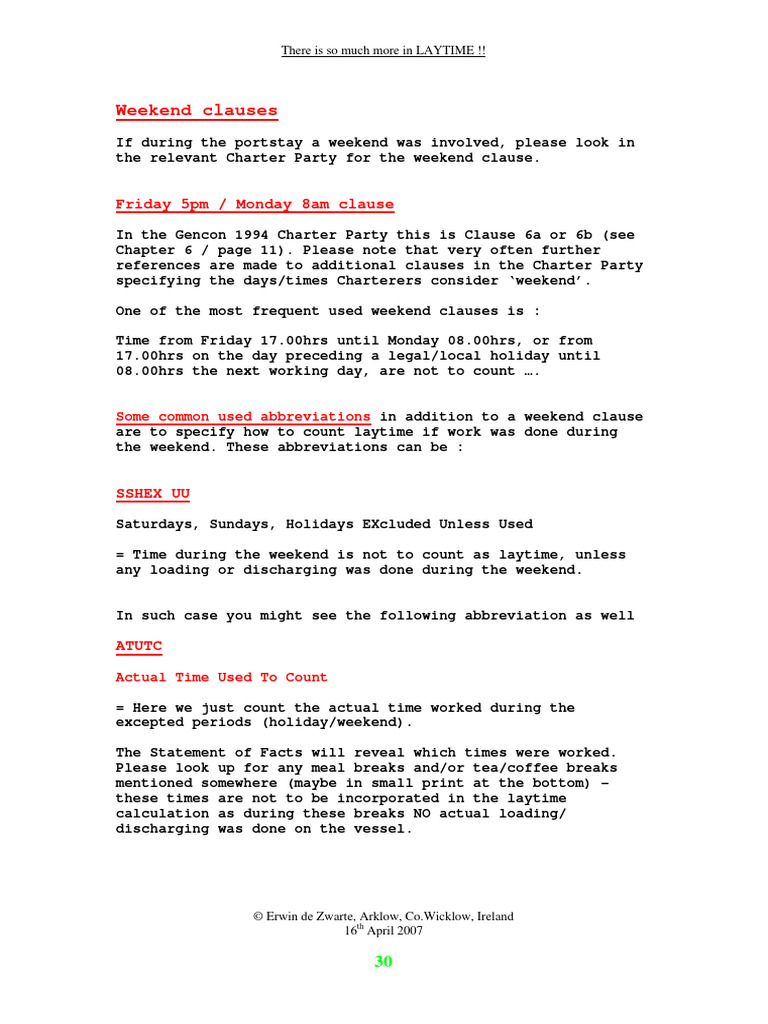 A Laymans Guide To Laytime-4 | PDF