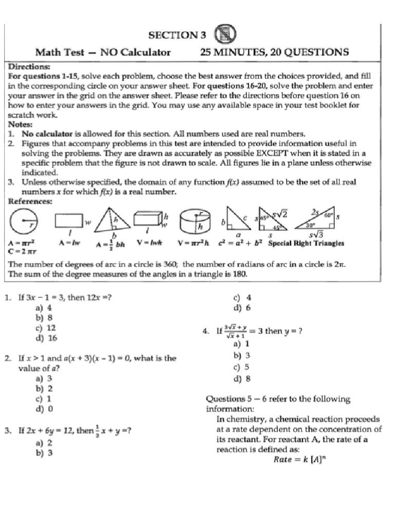 New SAT Test 1 7 | PDF