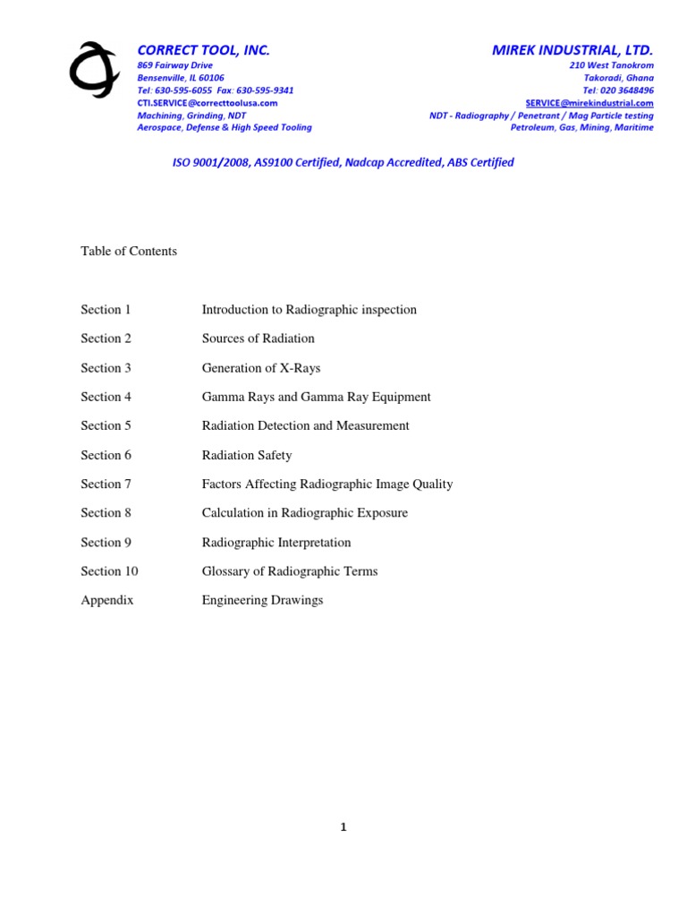 Radiographic Inspection Overview Guide | PDF | Chemical Elements | Isotope