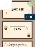 Quiz Bee Elimination Questions