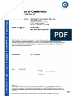 Attestation of Conformity: No. E8A 086470 0086 Rev. 03 Holder of Certificate: Ginlong Technologies Co., LTD