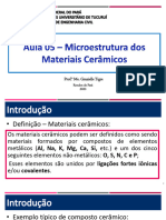 AULA 05 - Microestrutura Dos Materiais Cerâmicos
