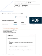 Questionário Sobre Endereçamento IPv6 - Gabarito