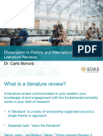 Literature Review Dissertation in Politics and International Studies - Week 2