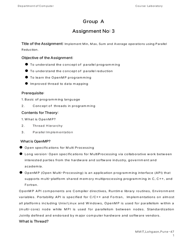 Group A Assignment No: 3: Title of The Assignment | PDF