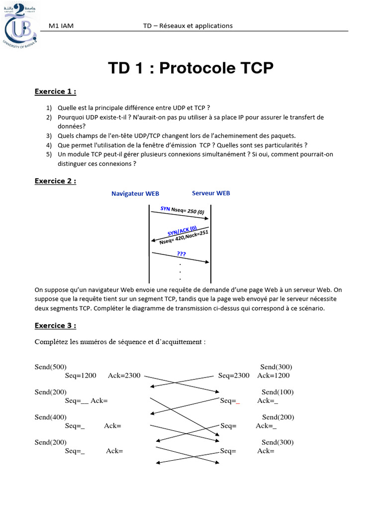 Différences entre TCP et UDP en réseau | PDF