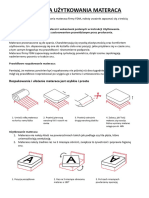 Instrukcja Użytkowania Materaca