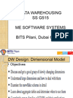 Data Warehousing SS G515 Me Software Systems BITS Pilani, Dubai Campus