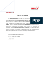 Carta de Postulacion