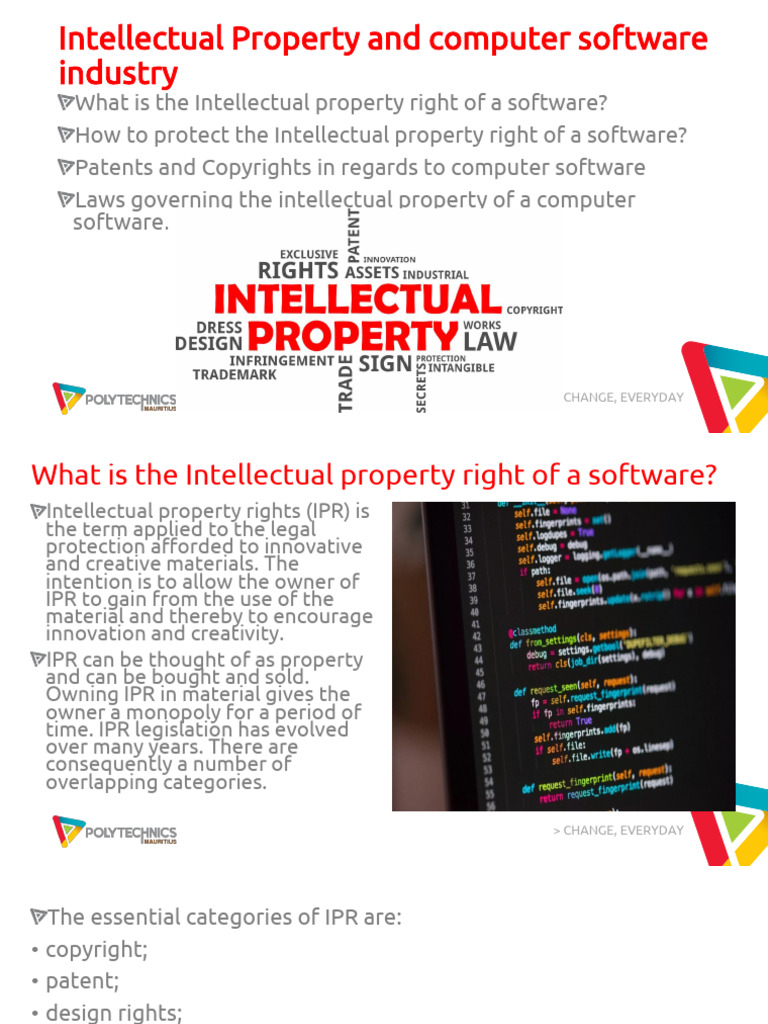 Lecture 05 Intellectual Property & Software Industry | PDF