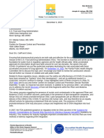 12 06 2023 DOH Letter To FDA RFI On COVID 19 Vaccines