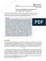 Combining Hazard, Social Vulnerability and Resilience To Provide A Proposal For Seismic Risk Assessment