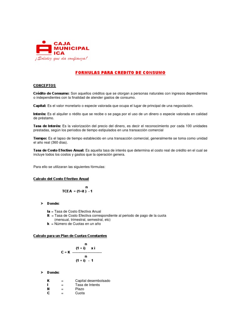 creditos de consumo para personas independientes