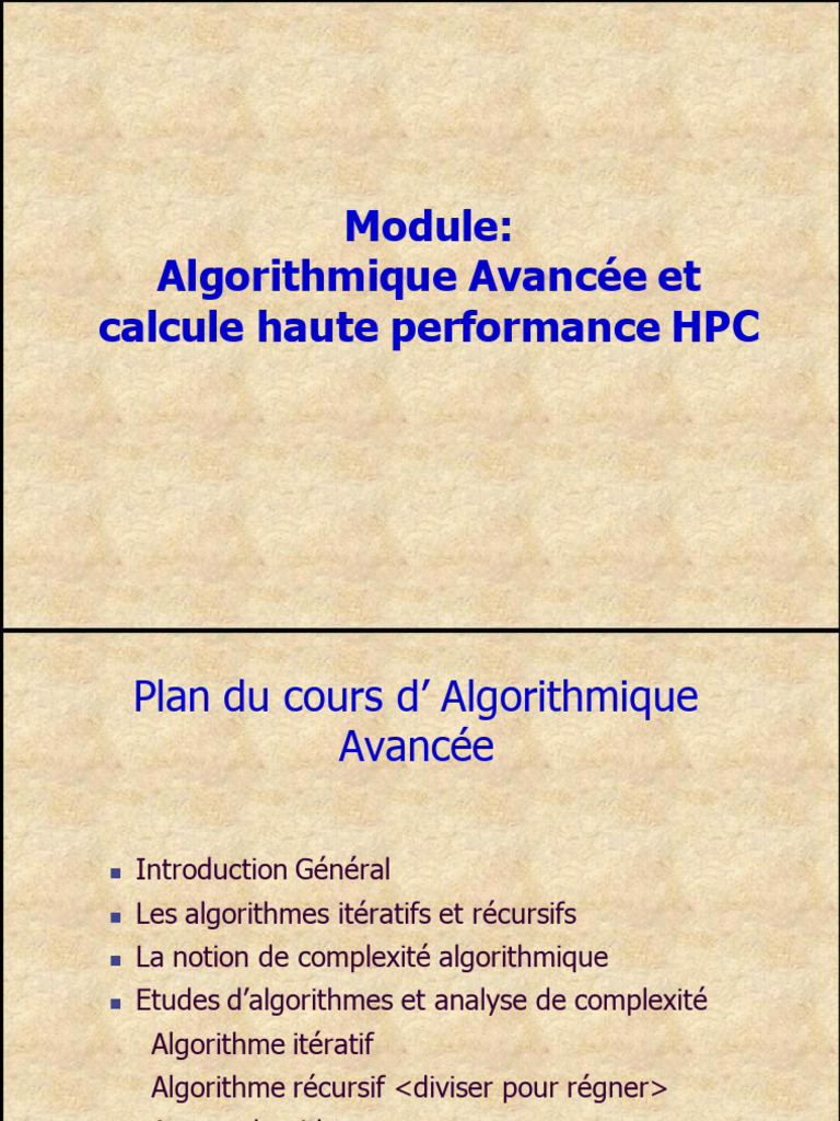 Algorithmes Itératifs et Complexité | PDF | Complexité temporelle ...
