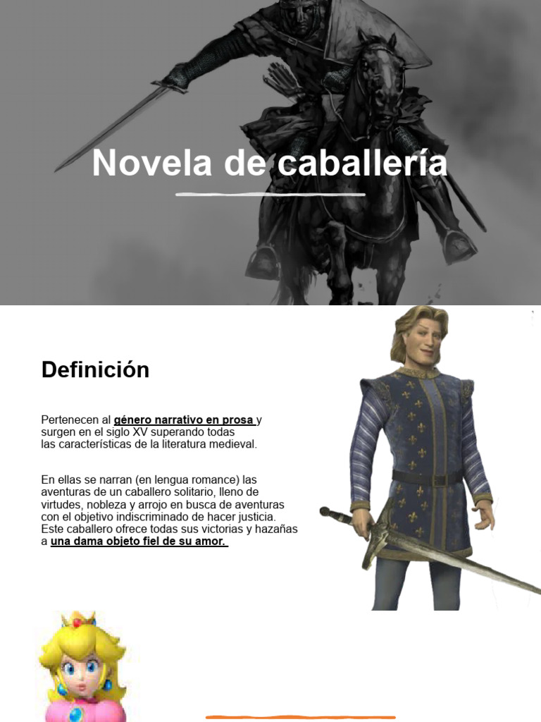 Novela de caballería Definición y contexto PDF Clásicos Ficción