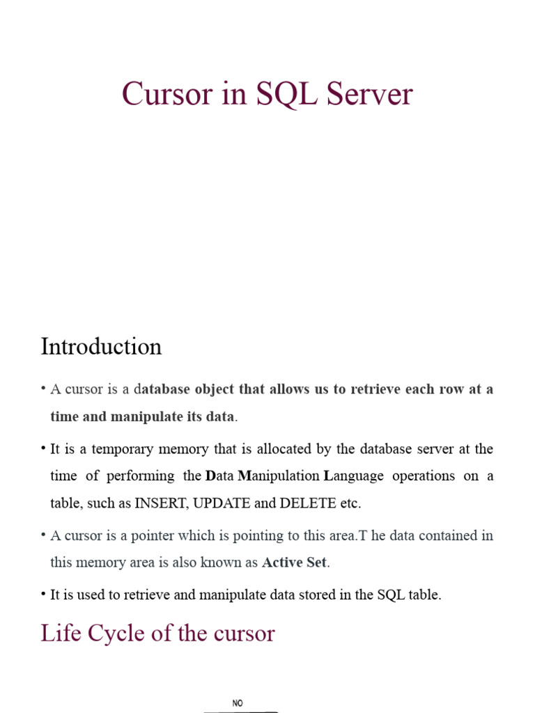Cursor In Sql Server W3schools Cursor In Sql Server W3schools