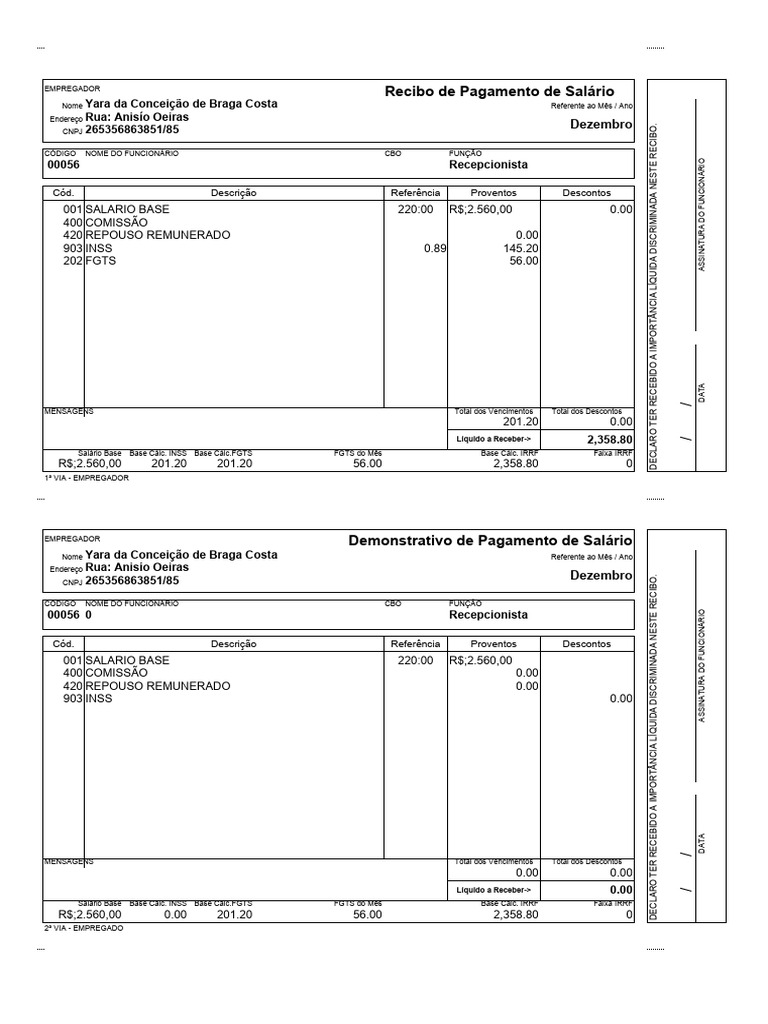 Modelo de Contracheque para Edição | PDF | Salário | Economias