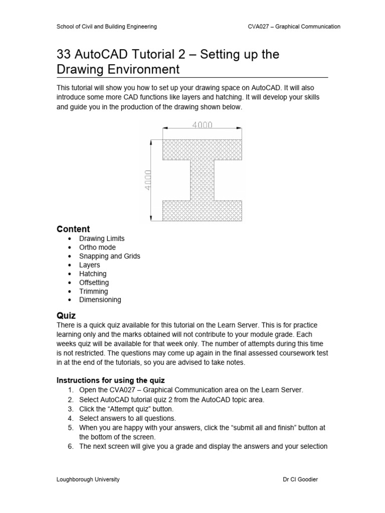 AutoCAD Drawing Environment Setup Guide | PDF | Command Line Interface ...