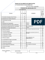 FT-GCE-004 Lista de Chequeo de Documentos de Importación