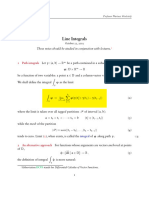 Line Integrals: These Notes Should Be Studied in Conjunction With Lectures