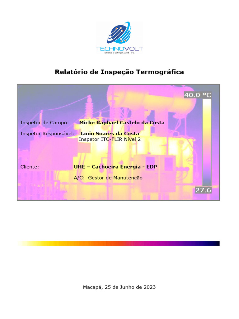Relatório de Inspeção Termográfica | PDF