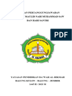 LPJ Kegiatan Maulid Nabi Muhammad Saw Dan Hari Santri 2023 Fix