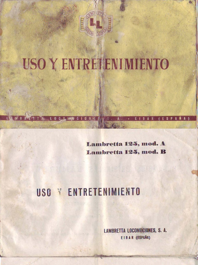 Manual Lambretta 125 Ld 1956