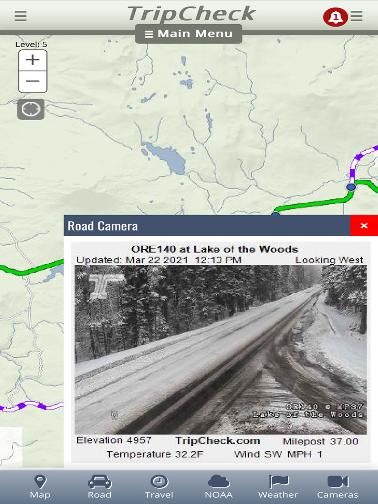 Road & Weather Conditions Map TripCheck Oregon Traveler Information PDF