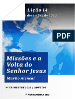 Subsídio - Missões e A Volta Do Senhor Jesus N° 14 - 4° TM 2023 - Gratuito