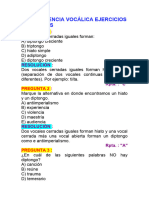 Concurrencia Vocálica Ejercicios Resueltos