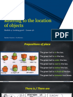 Lesson 4b - Refering To The Location of Objects