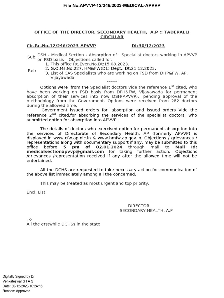 List of Doctors - DCHS | Download Free PDF | Doctor Of Medicine ...