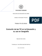 Evolución de Las TIC en La Educación y Su Uso en Geografía