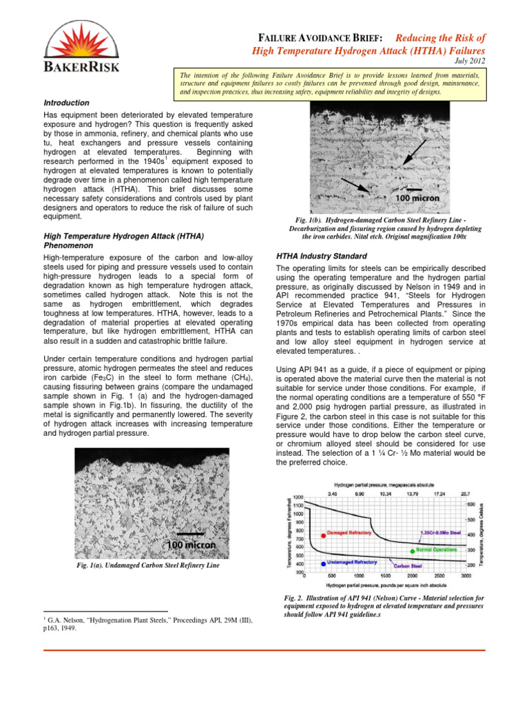 Avoiding High Temperature Hydrogen Attack | PDF