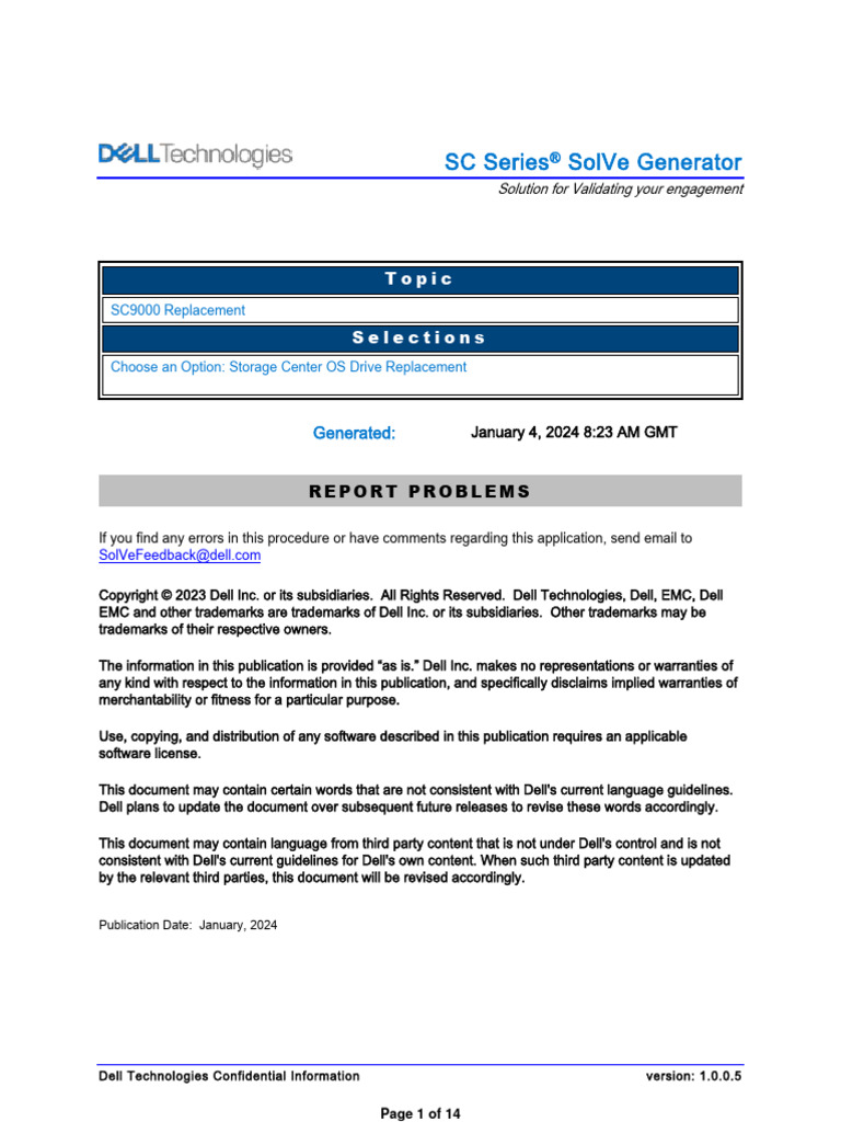 SC Series - SC9000 Replacement-Storage Center OS Drive Replacement ...