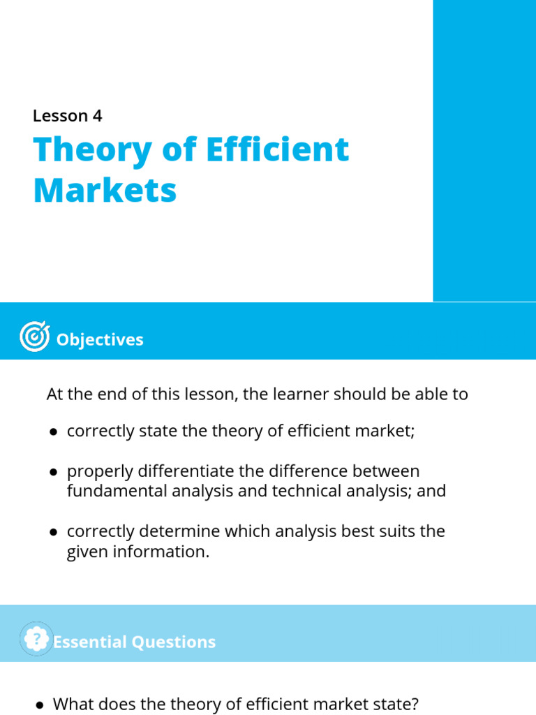 What Is Efficient Markets Hypothesis